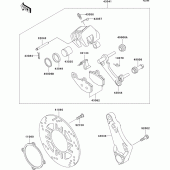 Схема вузла: Заднє гальмо для Kawasaki ZX600 ZZ-R600