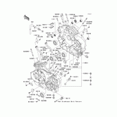 Схема узла: Картер двигателя (1/2) для Kawasaki VN1600 Vulcan 1600 Mean Streak