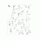 Схема вузла: Замок запалювання для Kawasaki KLX250 KLX250SR