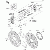 Схема вузла: Переднє гальмо для Kawasaki ZX1400 ZZR1400 ABS