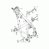 Схема вузла: Кріплення для Kawasaki KL650 KLR650
