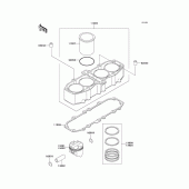 Схема вузла: Циліндр & Поршень для Kawasaki ZX600 Ninja ZX-6