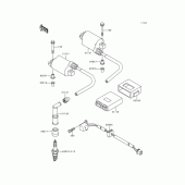 Схема узла: Система зажигания для Kawasaki KLE500