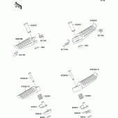 Схема узла: Подножки для Kawasaki ZX1100 ZZ-R1100