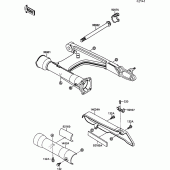 Схема узла: Swing arm для Kawasaki VN1500 VN-15 SE