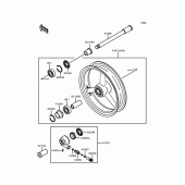 Схема узла: Ступица переднего колеса для Kawasaki ZX400 ZXR400
