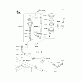 Схема узла: Задний тормозной цилиндр для Kawasaki ZR750 Z750