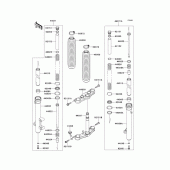 Схема узла: Вилка передней оси для Kawasaki KLX140 KLX140L