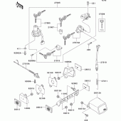 Схема узла: Замок зажигания для Kawasaki ZX750 Ninja ZX-7RR