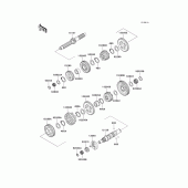 Схема вузла: Transmission(vnt50ae077439-) для Kawasaki VN1500 VN1500 Classic Tourer