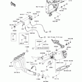 Схема вузла: Вихлопна система (1/2) для Kawasaki ZR750 Z750 ABS