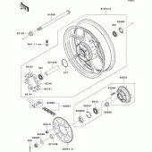 Схема узла: Ступица заднего колеса для Kawasaki EX650 Ninja 650 ABS