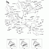 Схема вузла: Cowling lowers(1/2)(zx900-f2p) для Kawasaki ZX900 Ninja ZX-9R