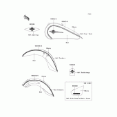 Схема вузла: Decals(red/ebony)(d6f) для Kawasaki VN900 Vulcan 900 Classic LT