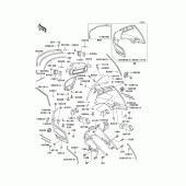 Схема узла: Облицовочные элементы для Kawasaki ZG1200 Voyager XII