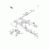Схема вузла: Задній важіль (Маятник) для Kawasaki VN250 Eliminator 250V