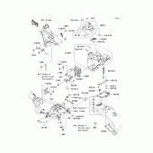 Схема узла: Крепление двигателя для Kawasaki EJ800 W800