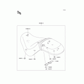 Схема вузла: Сидіння для Kawasaki VN900 VN900 Classic