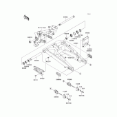 Схема узла: Задний рычаг (Маятник) для Kawasaki EX400 Ninja 400R ABS