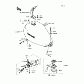 Схема вузла: Паливний бак(1/2) для Kawasaki VN750 Vulcan 750