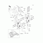 Схема узла: Радиатор для Kawasaki KX125