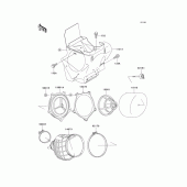 Схема узла: Воздушный фильтр для Kawasaki KX85 KX85