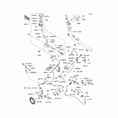 Схема узла: Задний тормозной цилиндр (1/2) для Kawasaki VN1700 VN1700 Classic ABS