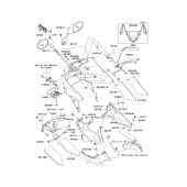 Схема узла: Облицовочные элементы для Kawasaki ZX1200 ZZR1200