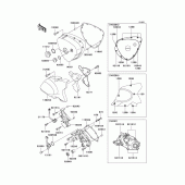 Схема узла: Левая капот для Kawasaki EJ650 W650