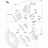 Схема узла: Задний тормоз для Kawasaki ZX600 Ninja ZX-6R
