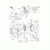 Схема узла: Радиатор для Kawasaki KX250/ KX252 KX250F