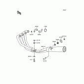 Схема вузла: Вихлопна система для Kawasaki ZR400 ZRX-II
