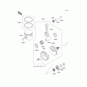 Схема вузла: Crankshaft/piston(s) для Kawasaki KX85 KX85