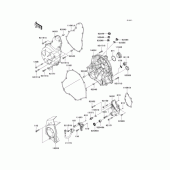 Схема узла: Крышка двигателя для Kawasaki EX400 Ninja 400R ABS