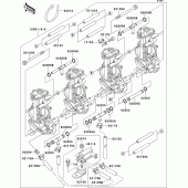 Схема вузла: Карбюратор для Kawasaki ZX750 ZXR750R