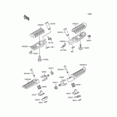 Схема вузла: Підніжки для Kawasaki ZR400 Zephyr X