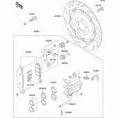 Схема вузла: Переднє гальмо для Kawasaki EJ650 W650