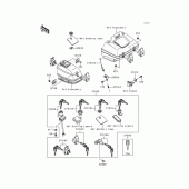 Схема вузла: Ignition switch/locks/reflectors для Kawasaki ZG1200 Voyager XII