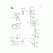 Схема узла: Задний тормозной цилиндр для Kawasaki KLX250 KLX250