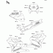 Схема узла: Decals(green/white)(zx400-l5/l7/l8) для Kawasaki ZX400 ZXR400