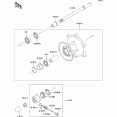 Схема вузла: Ступиця переднього колеса для Kawasaki EL250 Eliminator 250