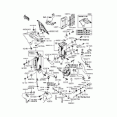 Схема вузла: Радіатор (M1) для Kawasaki KLX250 D-Tracker