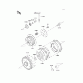 Схема вузла: Зчеплення для Kawasaki KX65