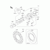 Схема вузла: Заднє гальмо для Kawasaki KX100