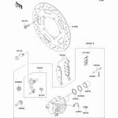 Схема узла: Передний тормоз для Kawasaki VN900 VN900 Classic