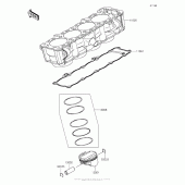 Схема вузла: Циліндр & Поршень для Kawasaki KLZ1000 Versys 1000 LT