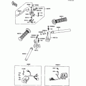 Схема узла: Руль & Пульт управления рулевой для Kawasaki EX500 GPZ500