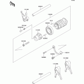 Схема вузла: Gear change drum/shift fork(s) для Kawasaki EJ650 W650