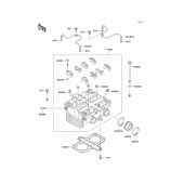 Схема узла: Головка цилиндра для Kawasaki EX500 EX500