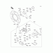 Схема вузла: Заднє гальмо для Kawasaki ZX1100 Ninja ZX-11